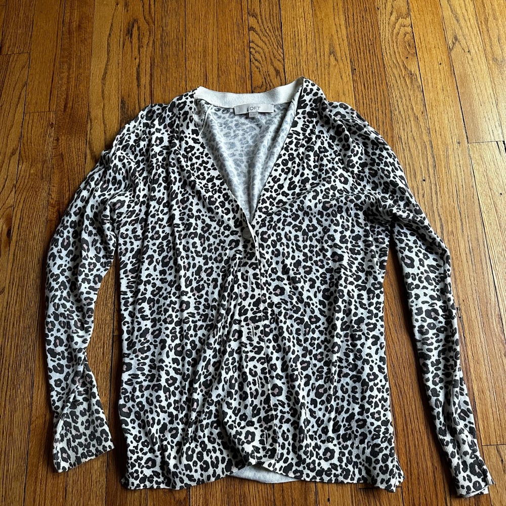 Leopard Print Long Sleeve Cardigan